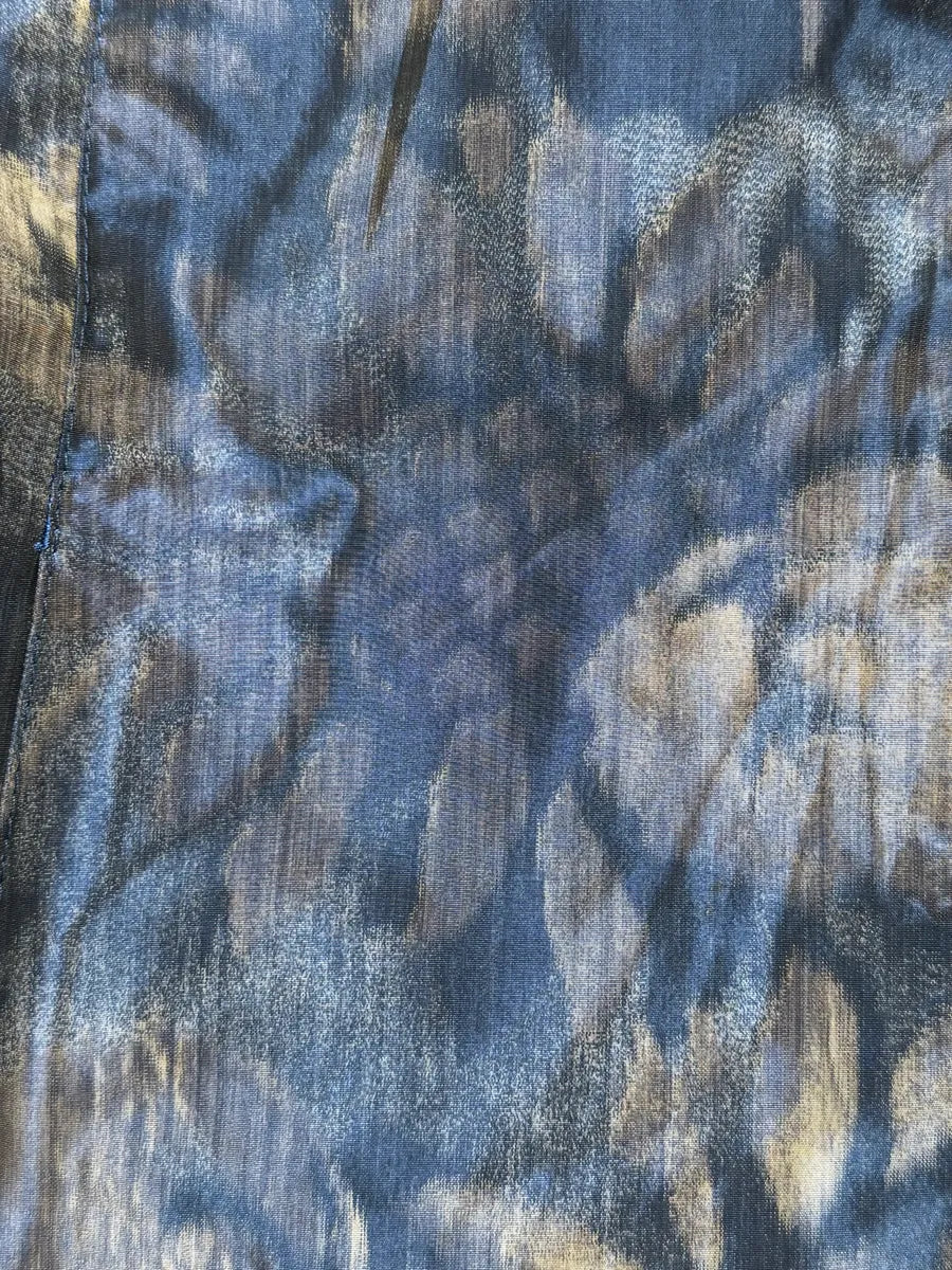 AW2009 Emporio Armani Blue Iridescent Collar Floral Light Jacket IauYlqf 9