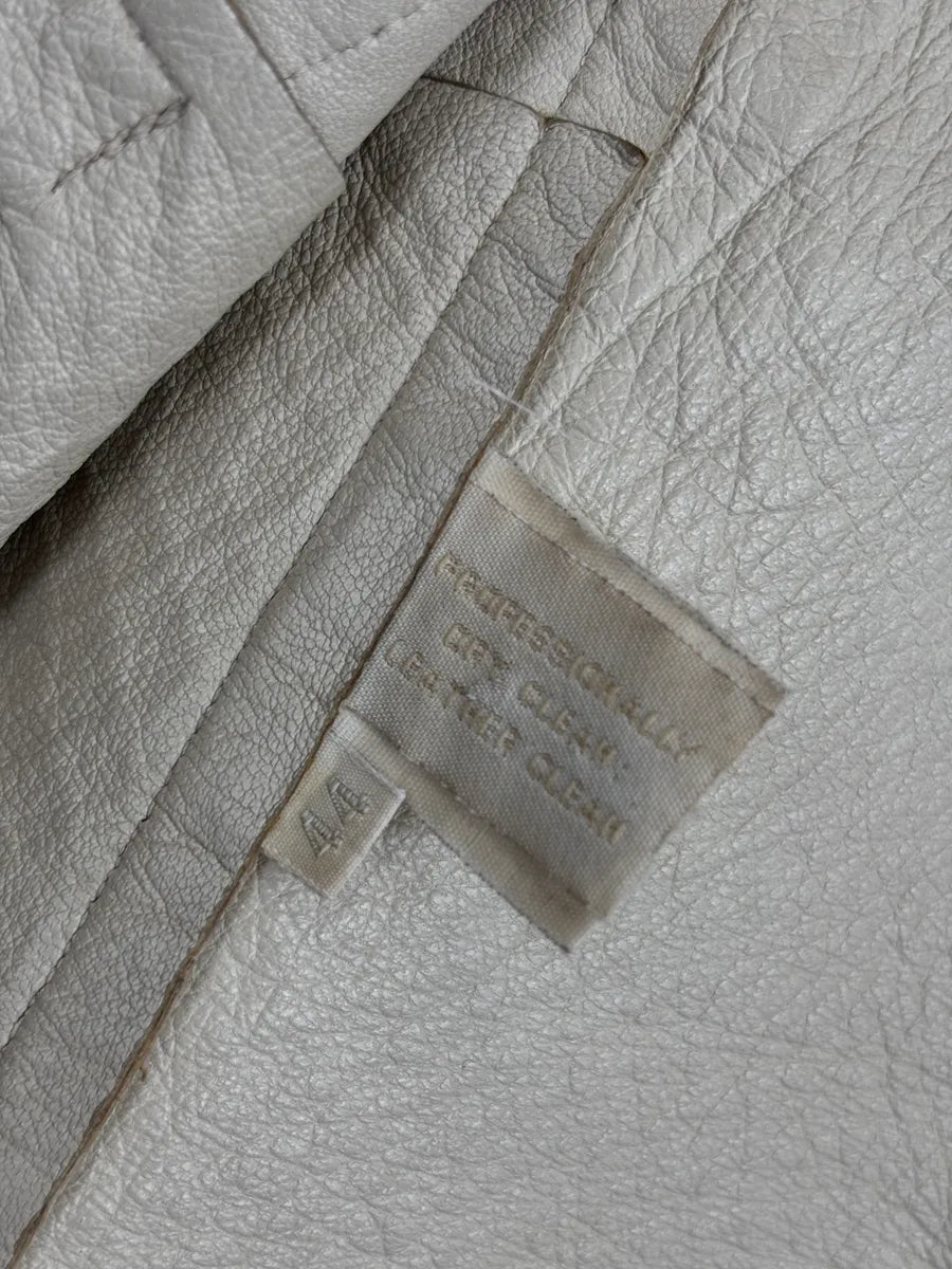SS2000 Prada Beige Python Moto Zip-Up Leather Jacket zVxgegAv 13