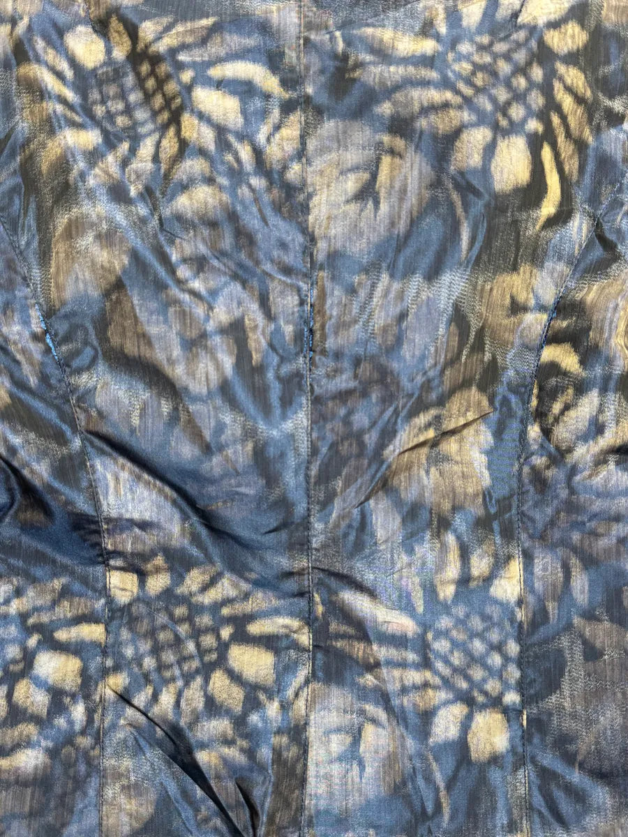 AW2009 Emporio Armani Blue Iridescent Collar Floral Light Jacket IauYlqf 12