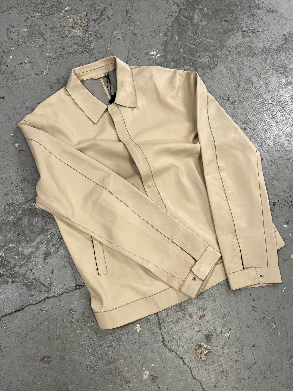 SS2018 Emporio Armani Perfect Leather Beige Jacket (M)