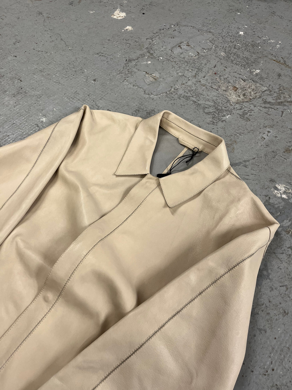 SS2018 Emporio Armani Perfect Leather Beige Jacket (M)