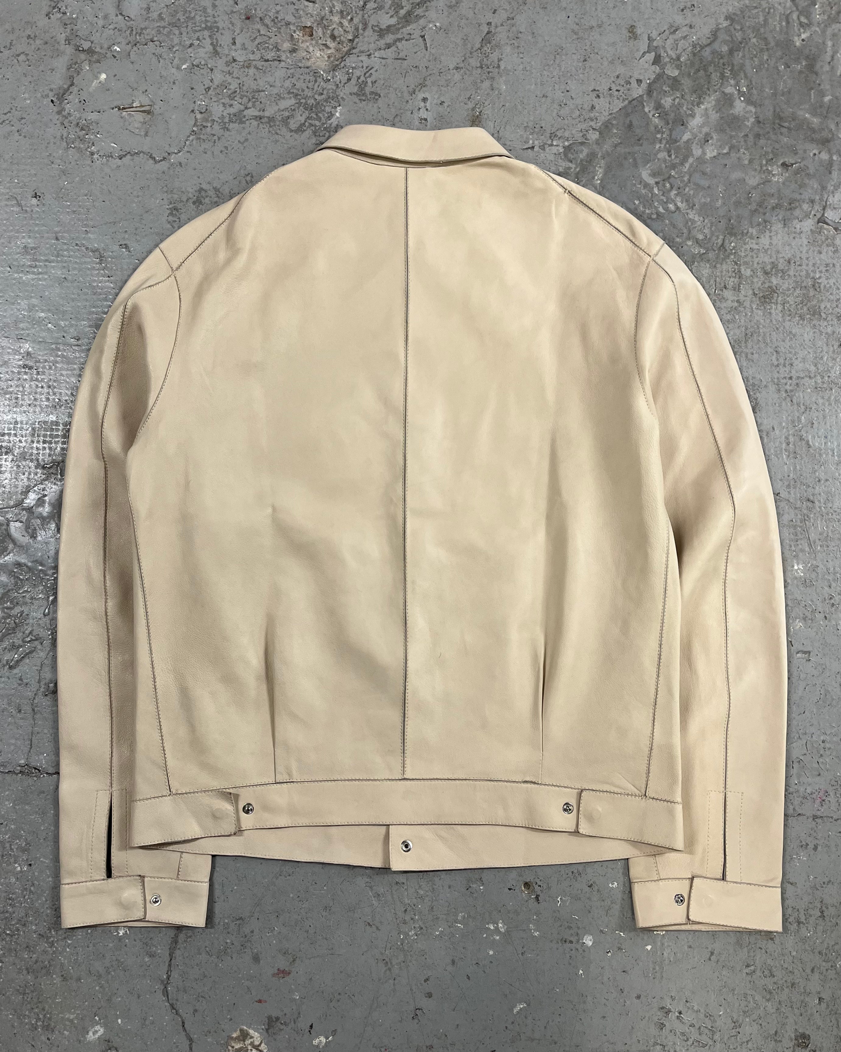 SS2018 Emporio Armani Perfect Leather Beige Jacket (M)