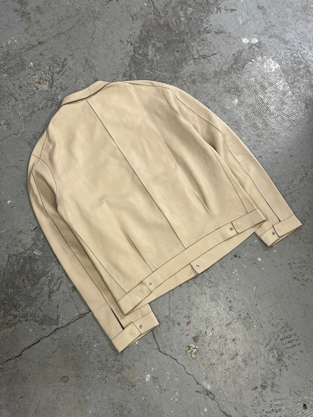 SS2018 Emporio Armani Perfect Leather Beige Jacket (M)