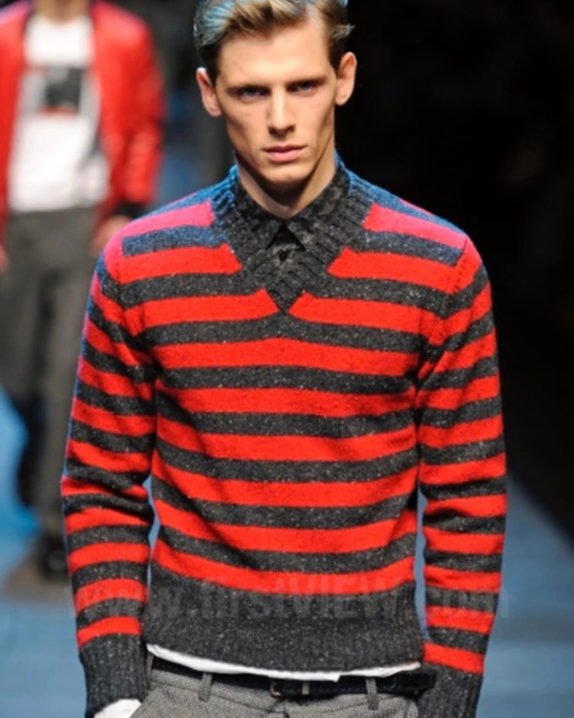 FW11 Dolce &amp; Gabbana 条纹毛衣 (M) 