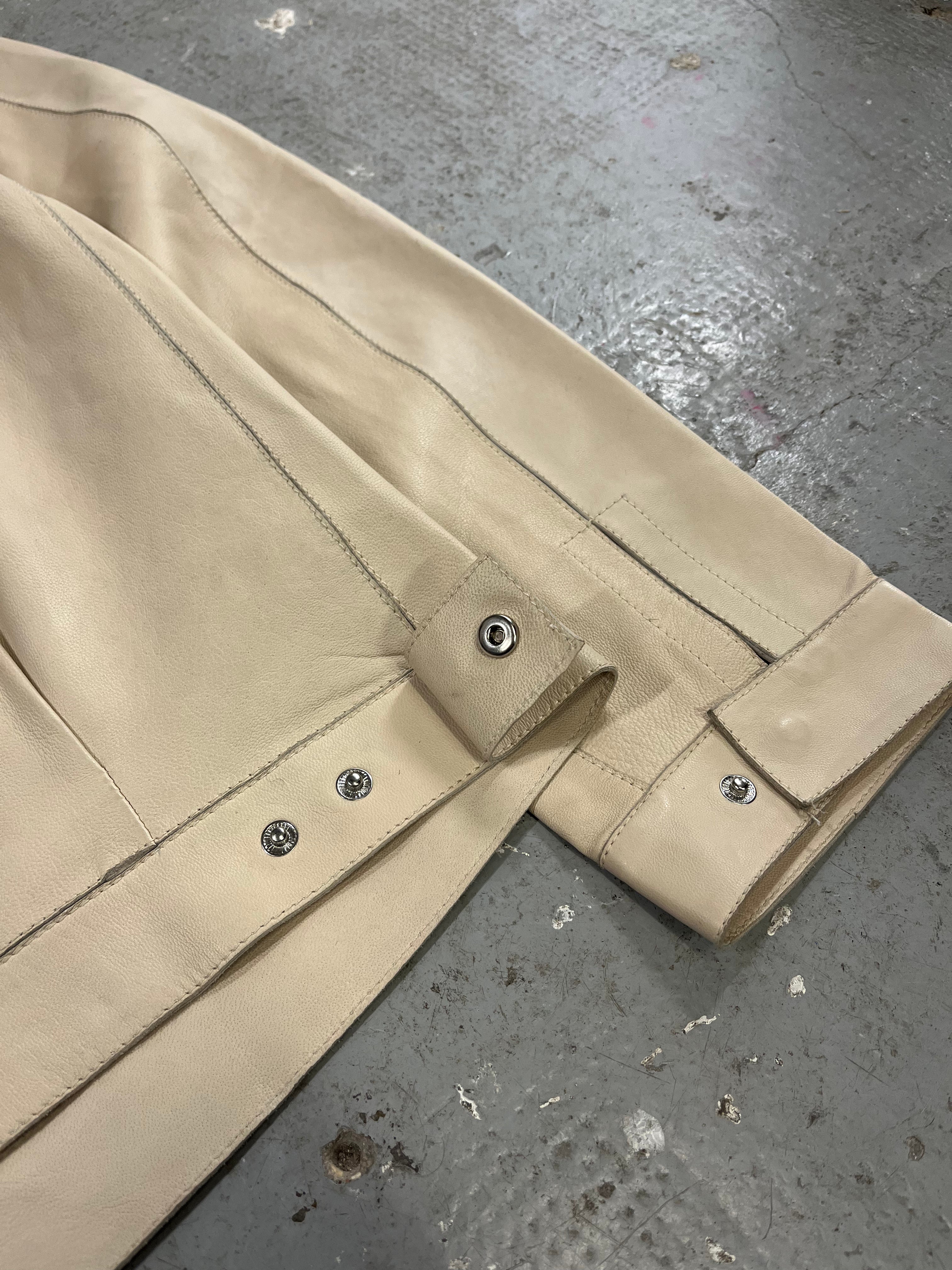 SS2018 Emporio Armani Perfect Leather Beige Jacket (M)