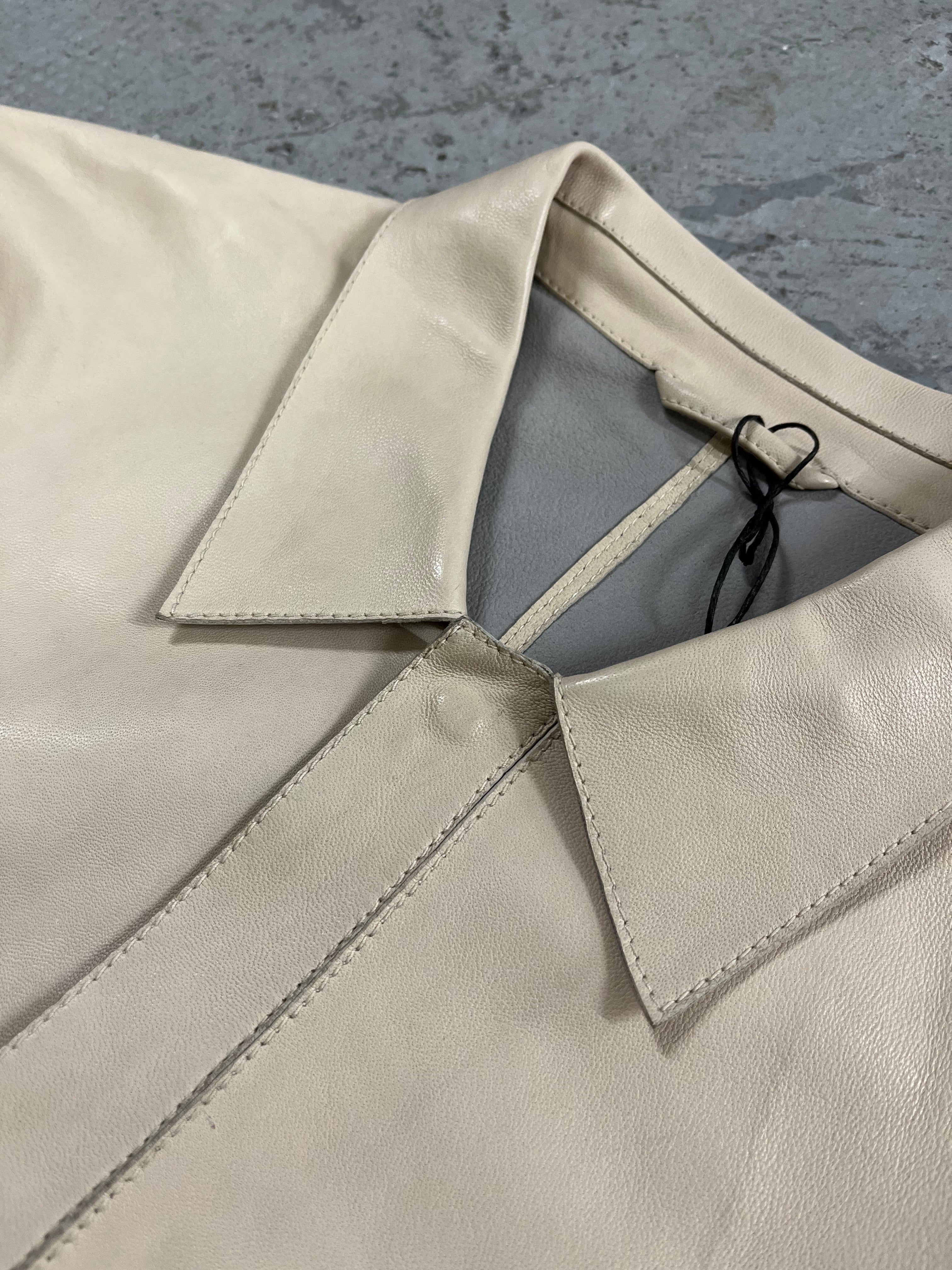 SS2018 Emporio Armani Perfect Leather Beige Jacket (M)
