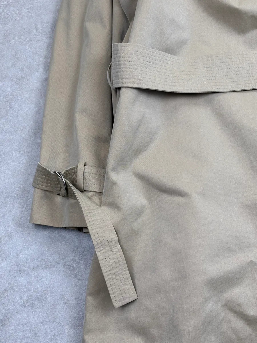 1970s Yves Saint Laurent Beige Squirrel Fur-Lined Double-Breasted Trench Coat FudbhCrX 9