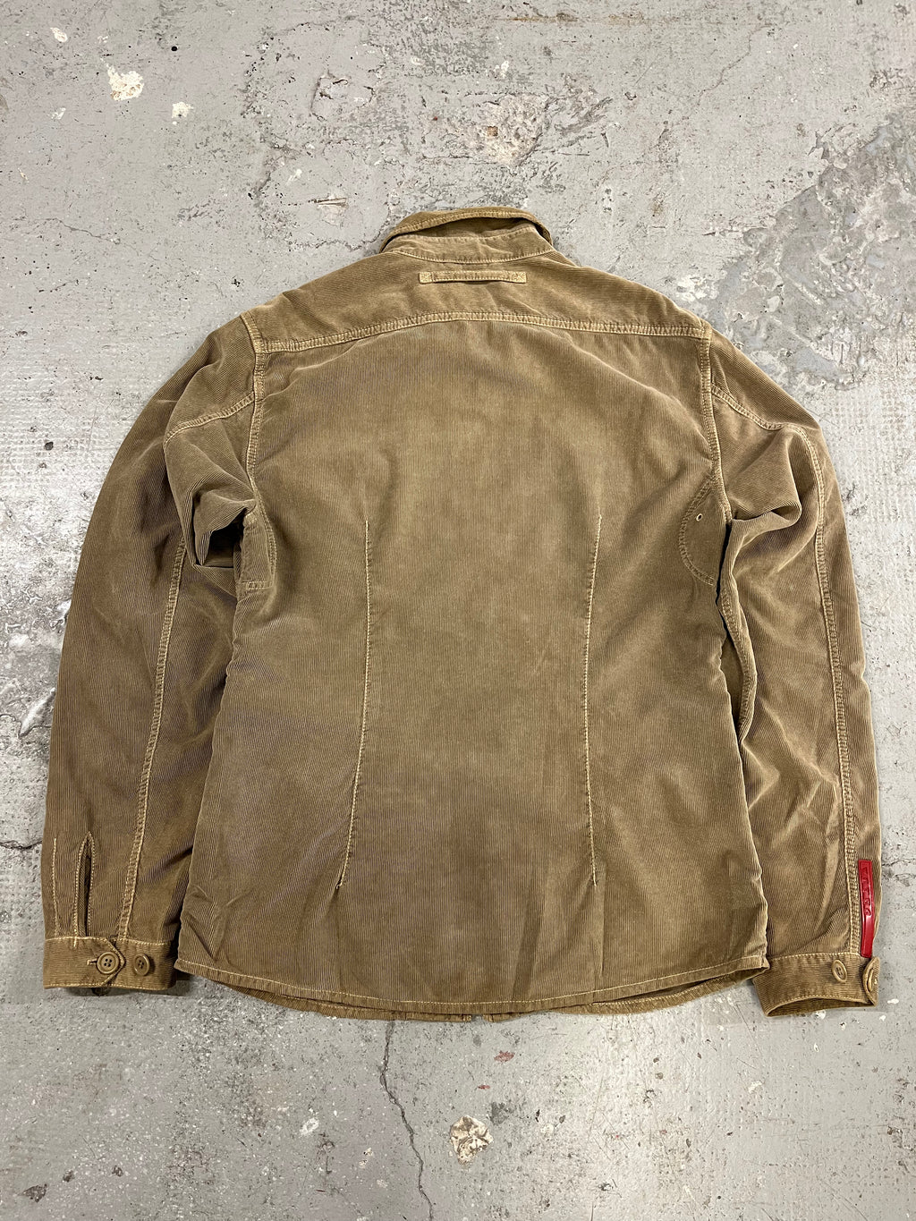 2000s Prada Linea Rossa Velvet Camel Jacket (L)