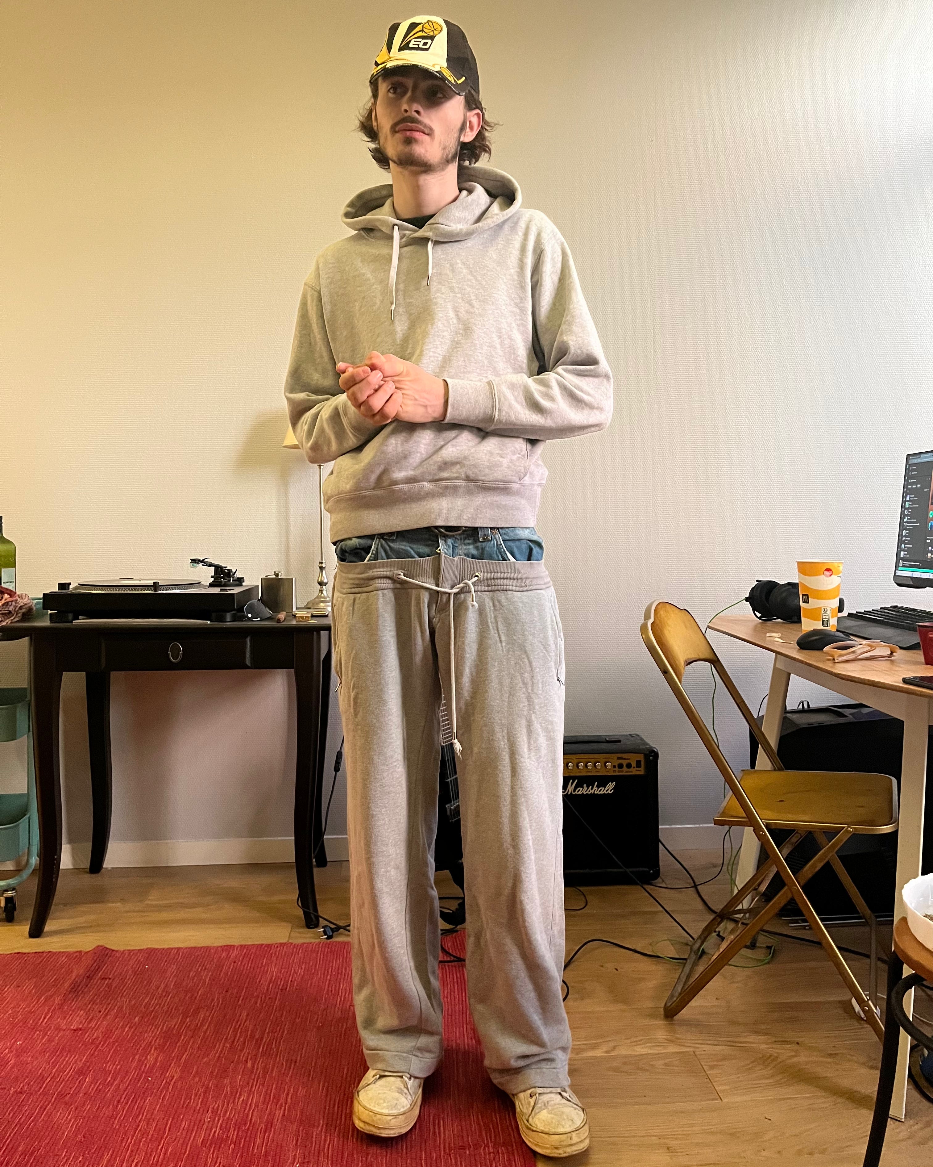 AW05 Dolce & Gabbana Double Waisted Jogging Denim (M)