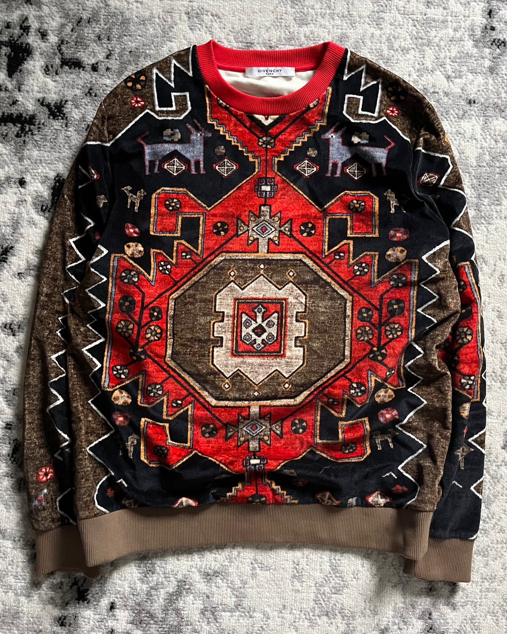 FW15 Givenchy Persan Arabic Red Sweater (M)