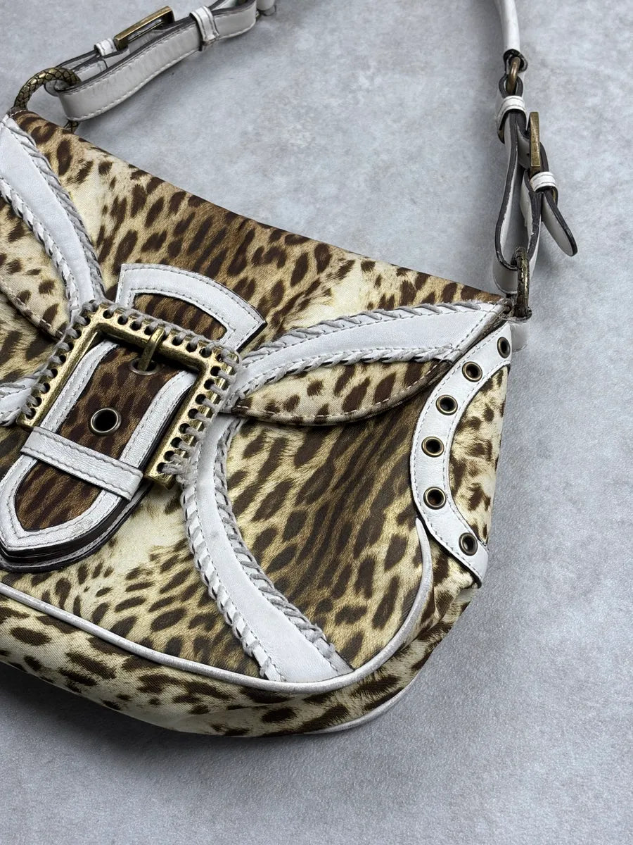 AW2007 Cavalli Leopard Studded Buckle Shoulder Bag uoYahBEA 6
