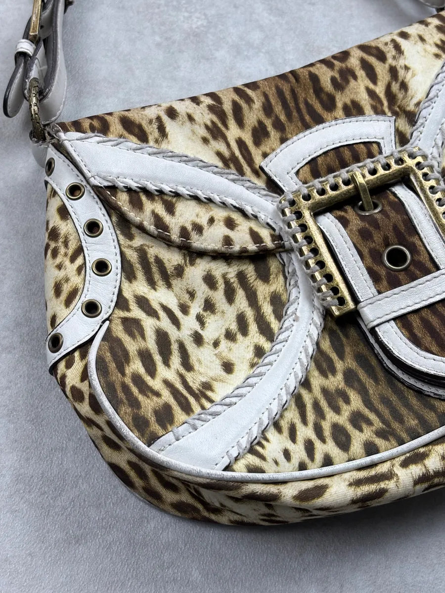 AW2007 Cavalli Leopard Studded Buckle Shoulder Bag uoYahBEA 8