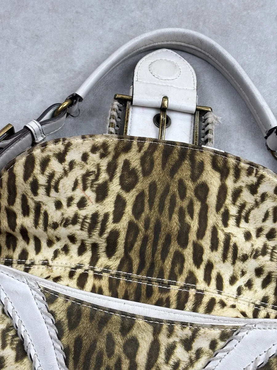 AW2007 Cavalli Leopard Studded Buckle Shoulder Bag uoYahBEA 9