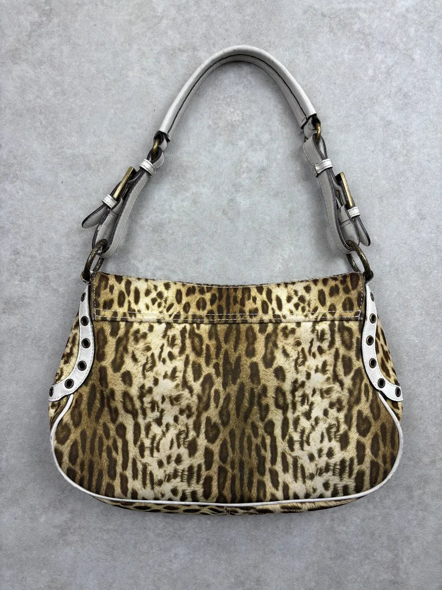 AW2007 Cavalli Leopard Studded Buckle Shoulder Bag uoYahBEA 4