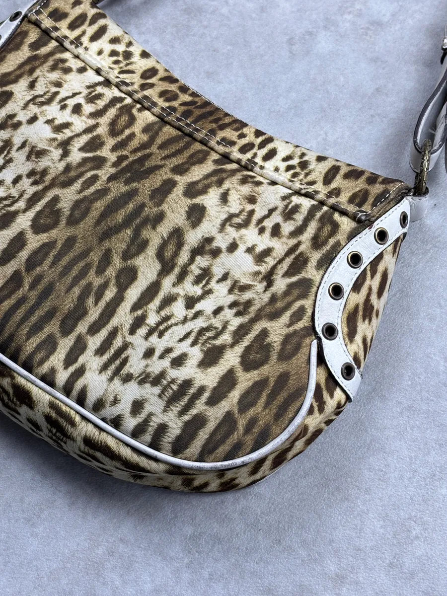 AW2007 Cavalli Leopard Studded Buckle Shoulder Bag uoYahBEA 10