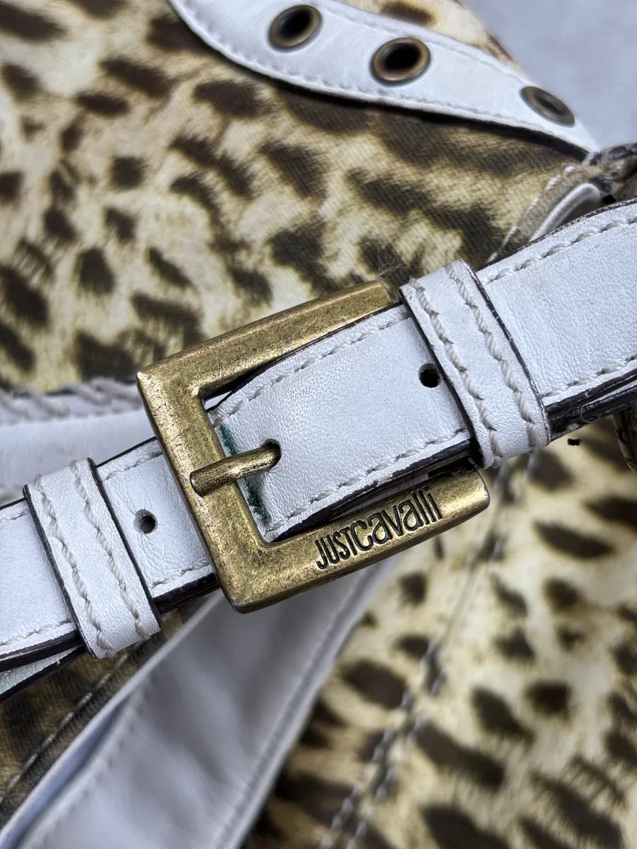 AW2007 Cavalli Leopard Studded Buckle Shoulder Bag uoYahBEA 15