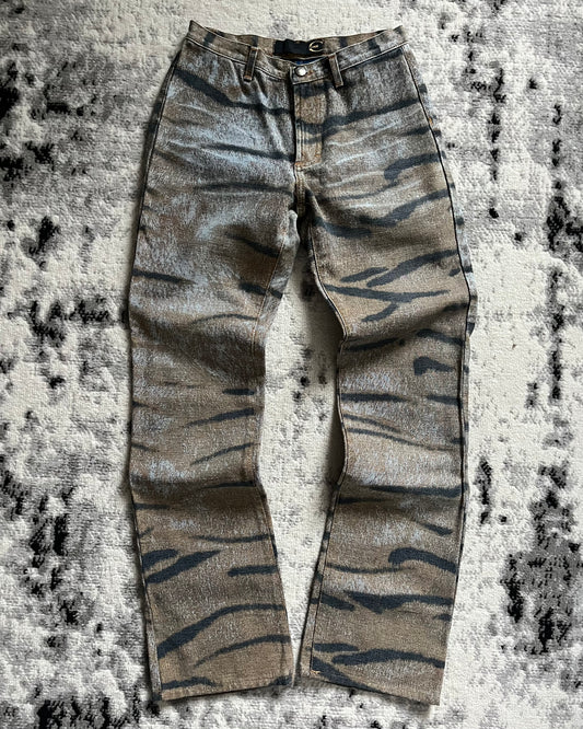 00s Just Cavalli Elusive Tiger Stripes Jungle Pants (XS)
