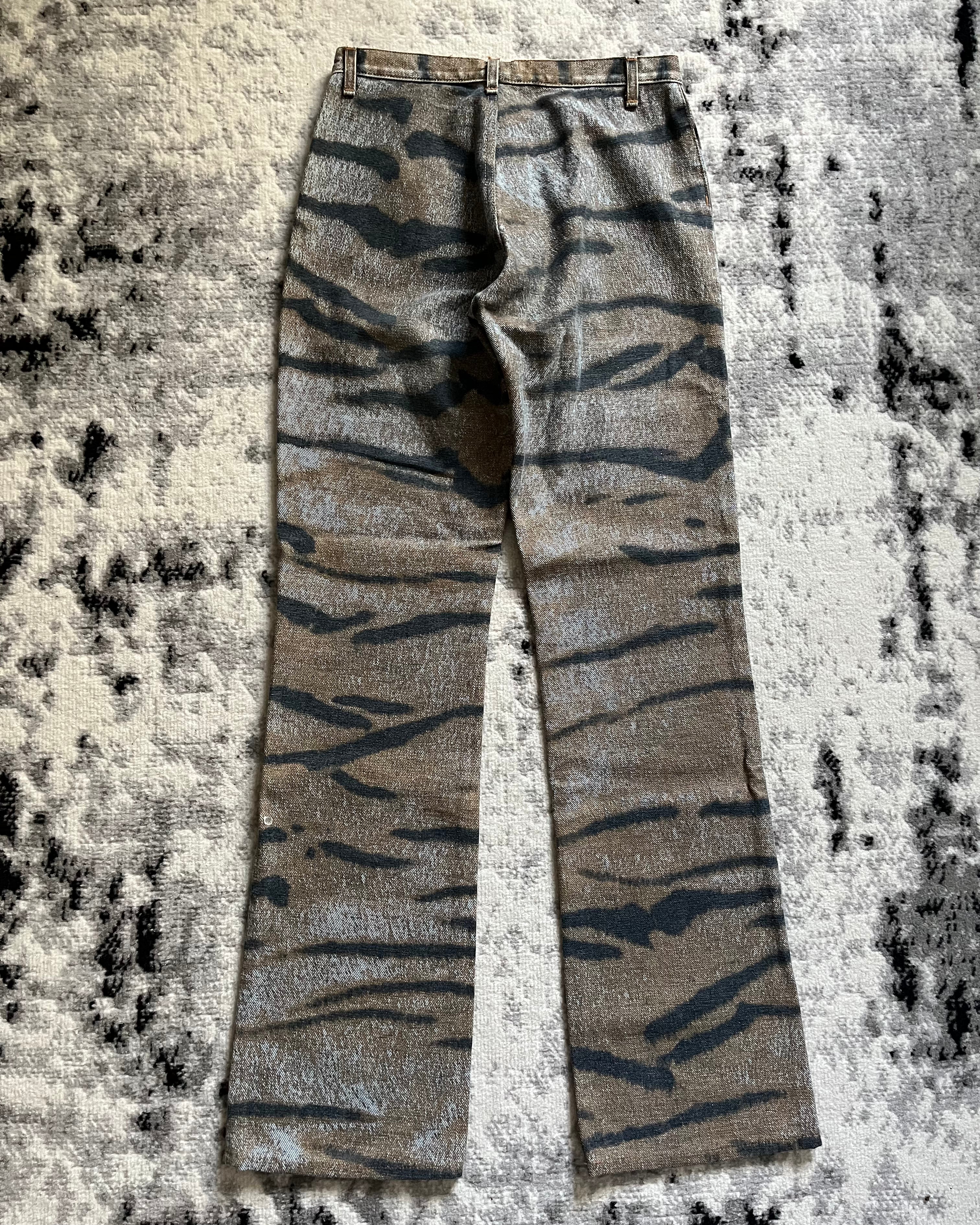 2000s Cavalli Elusive Tiger Stripes Jungle Pants