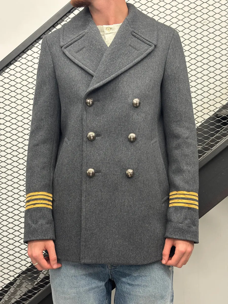 AW2017 Gucci Grey Wool Dragon Embroidered Double-Breasted Coat MSVUVgQA 1