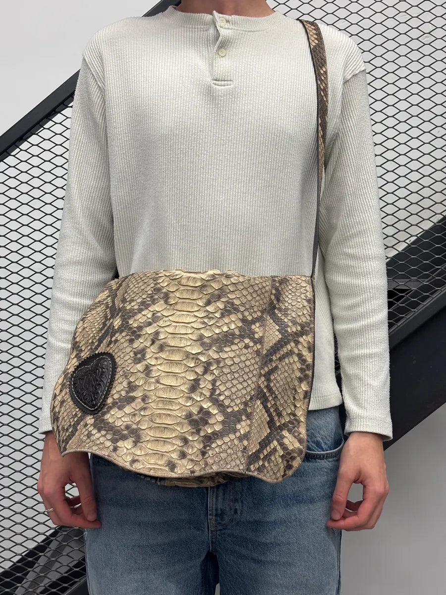 SS2009 Gucci Beige Python Leather Heart Crest Shoulder Bag by Frida Giannini LpCuskws 4