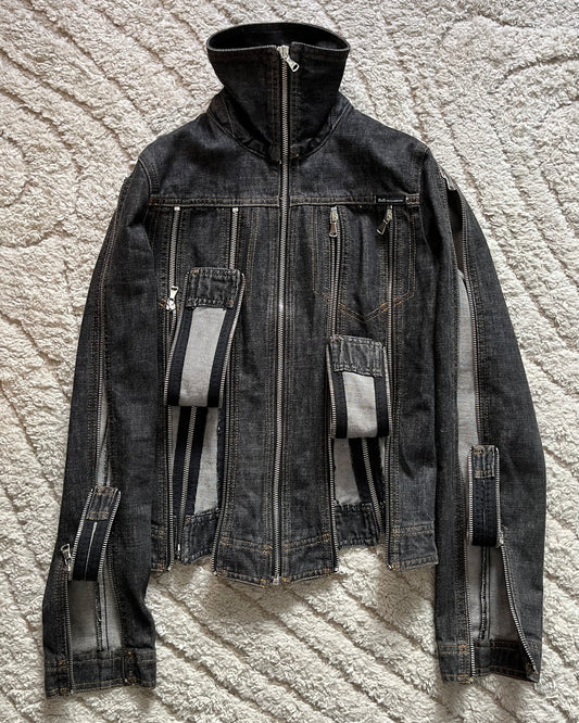 SS03 Dolce & Gabbana Multi Zips Denim jacket (XS)