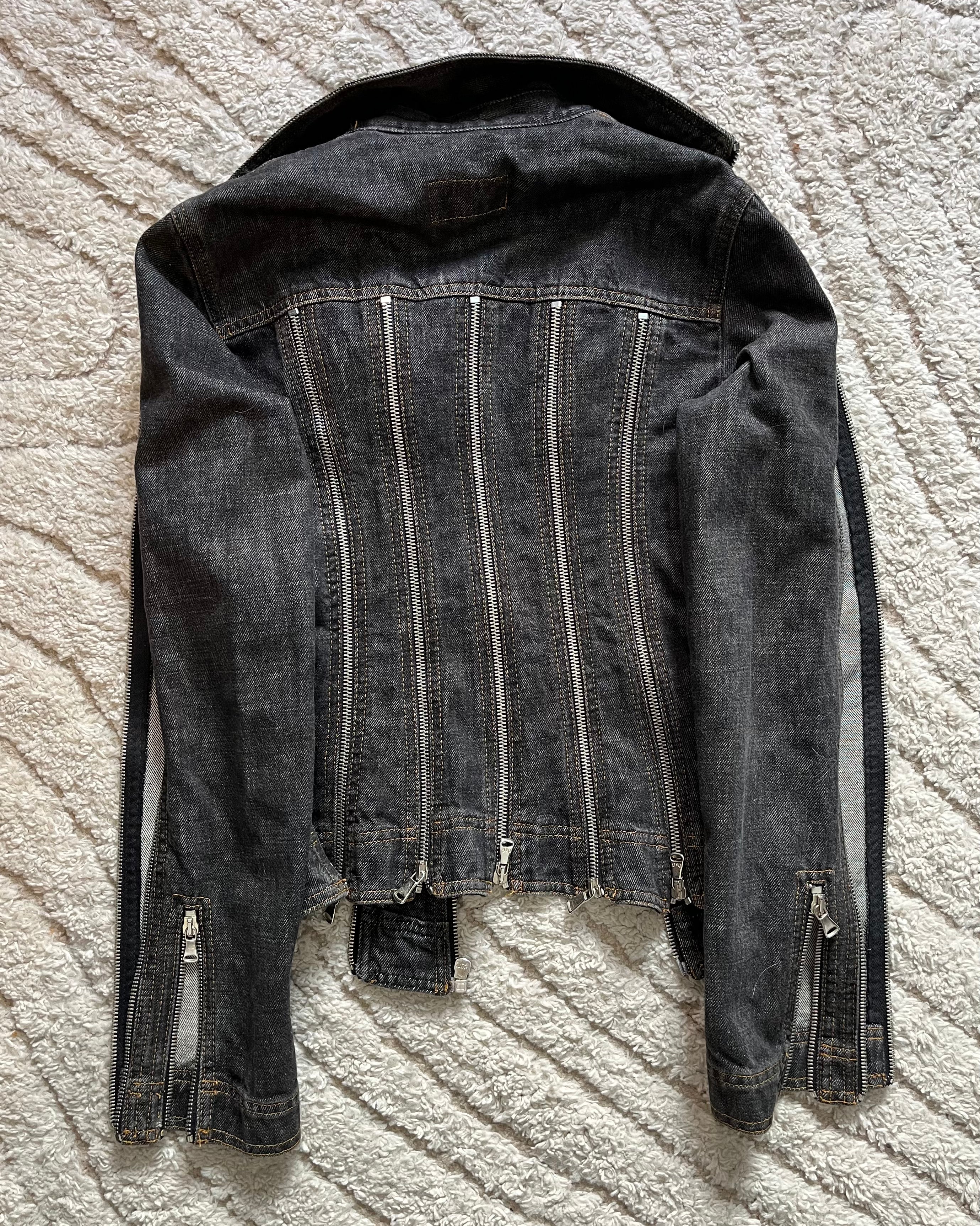 SS03 ドルチェ&amp;ガッバーナ マルチジップデニムジャケット(XS) 