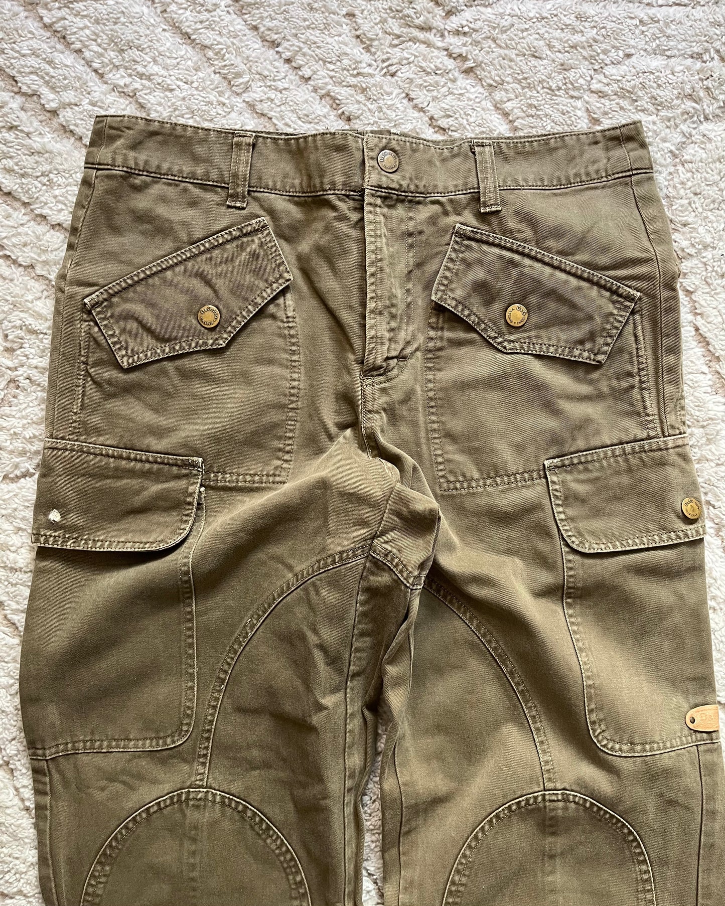 2003 Dolce & Gabbana double knee Cargo Pants (M)