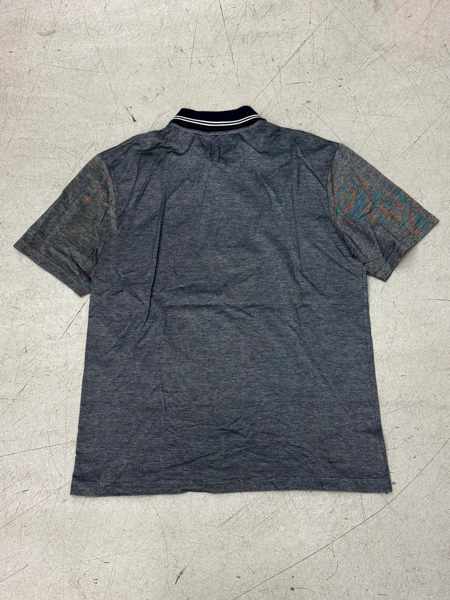 Gucci Heather Blue Cotton Embroidered Horsebit Pocket Polo IFgzjBj 1