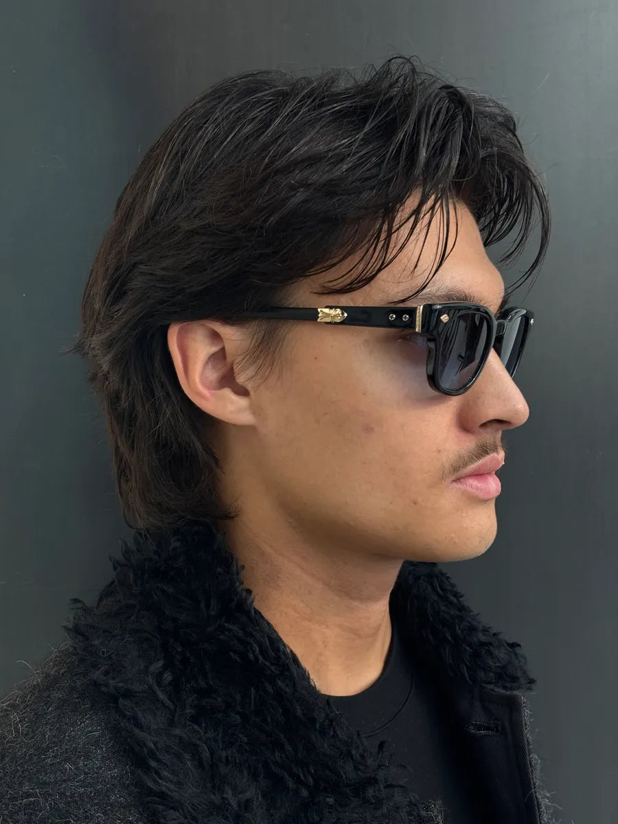 Chrome Hearts Black Acetate Jenna Tail yea Blue Gradient Square Sunglasses QQsqwzIp 3