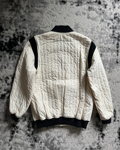 Marni Baseball Beige Faded Puffer Bomber Jacket (S/M)