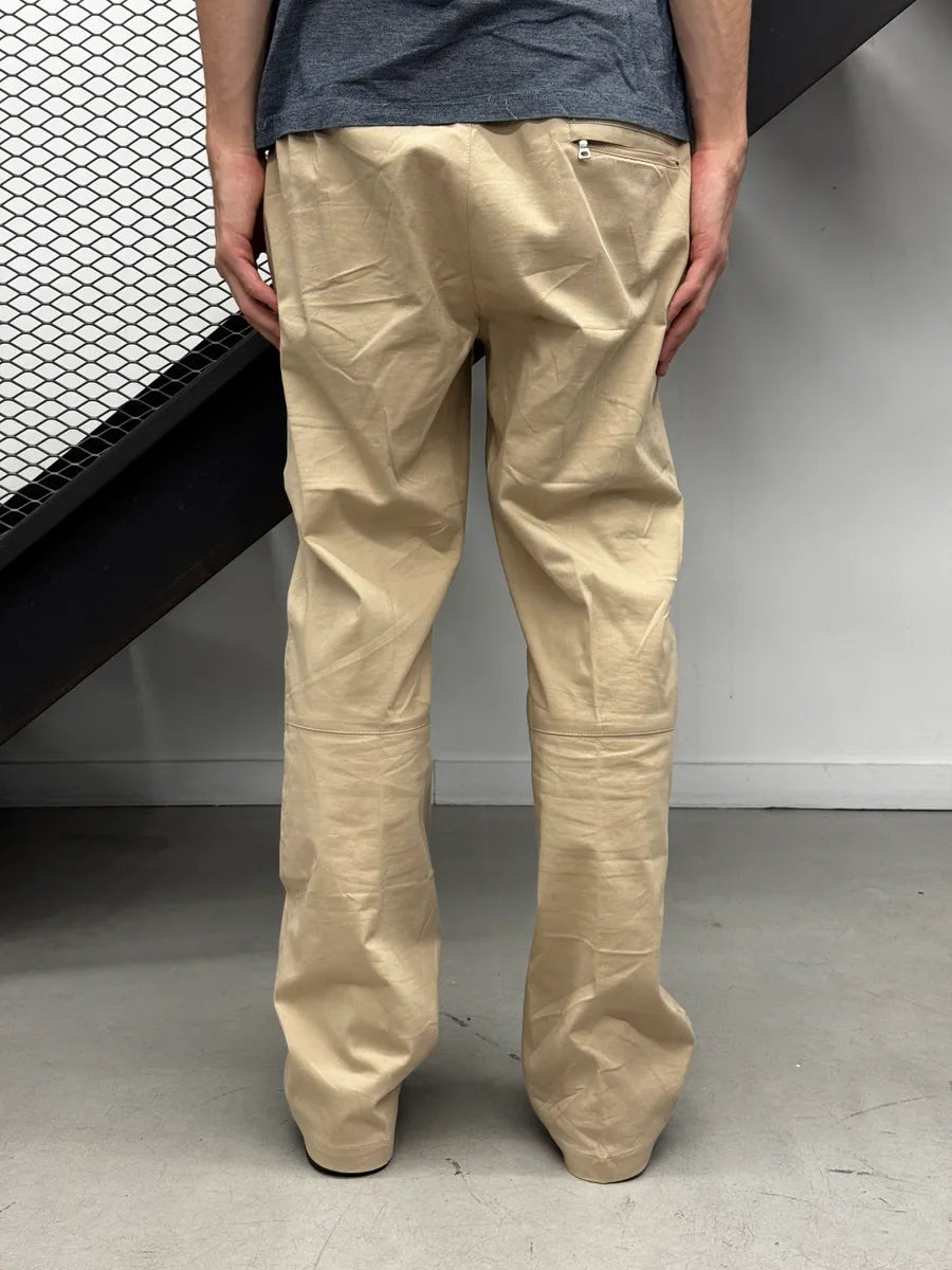 2000s Prada Beige Striped Side Adjuster Chino Pants rXyaimd 2