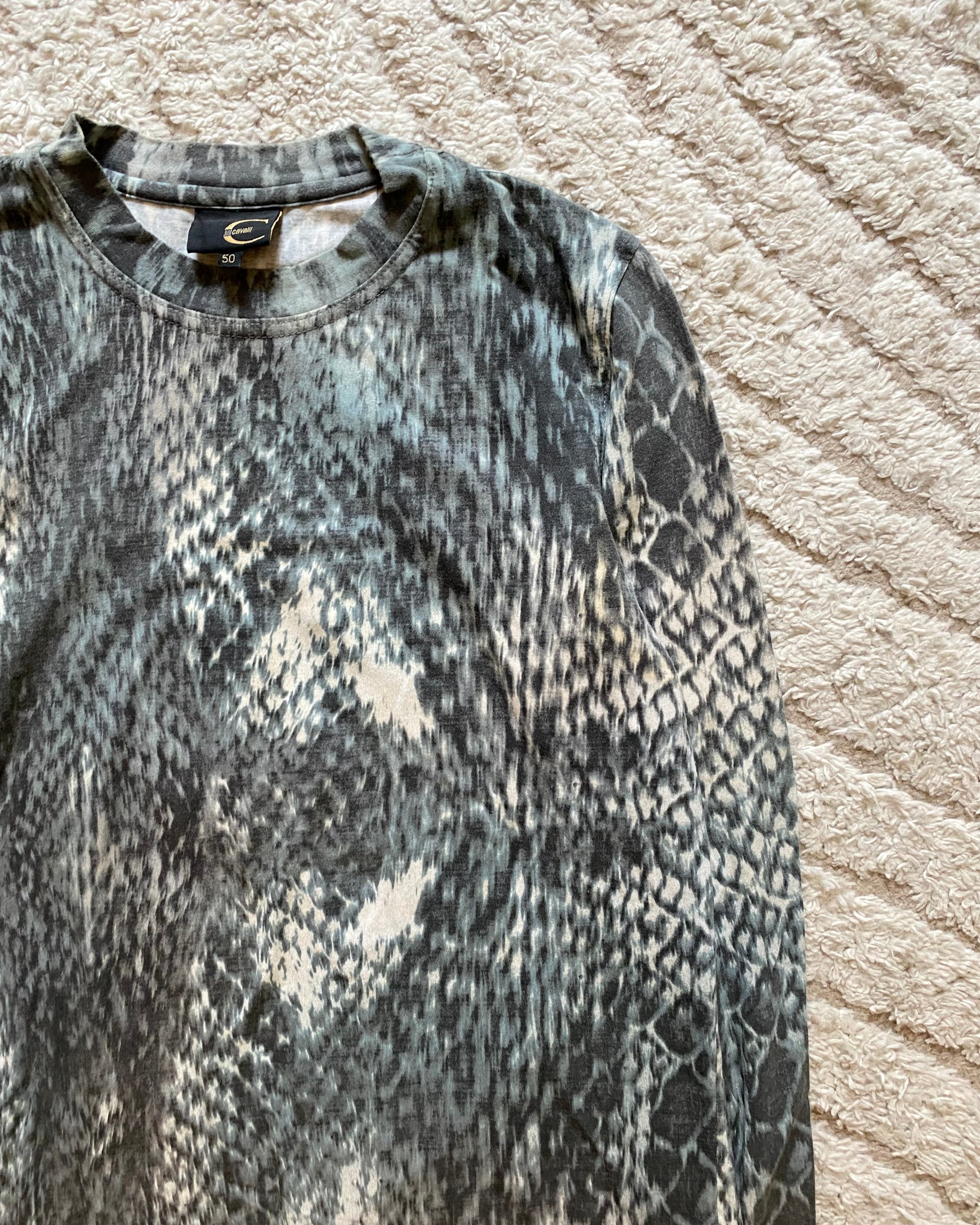 00's Just Cavalli 長袖トップ ブルースケール(S)