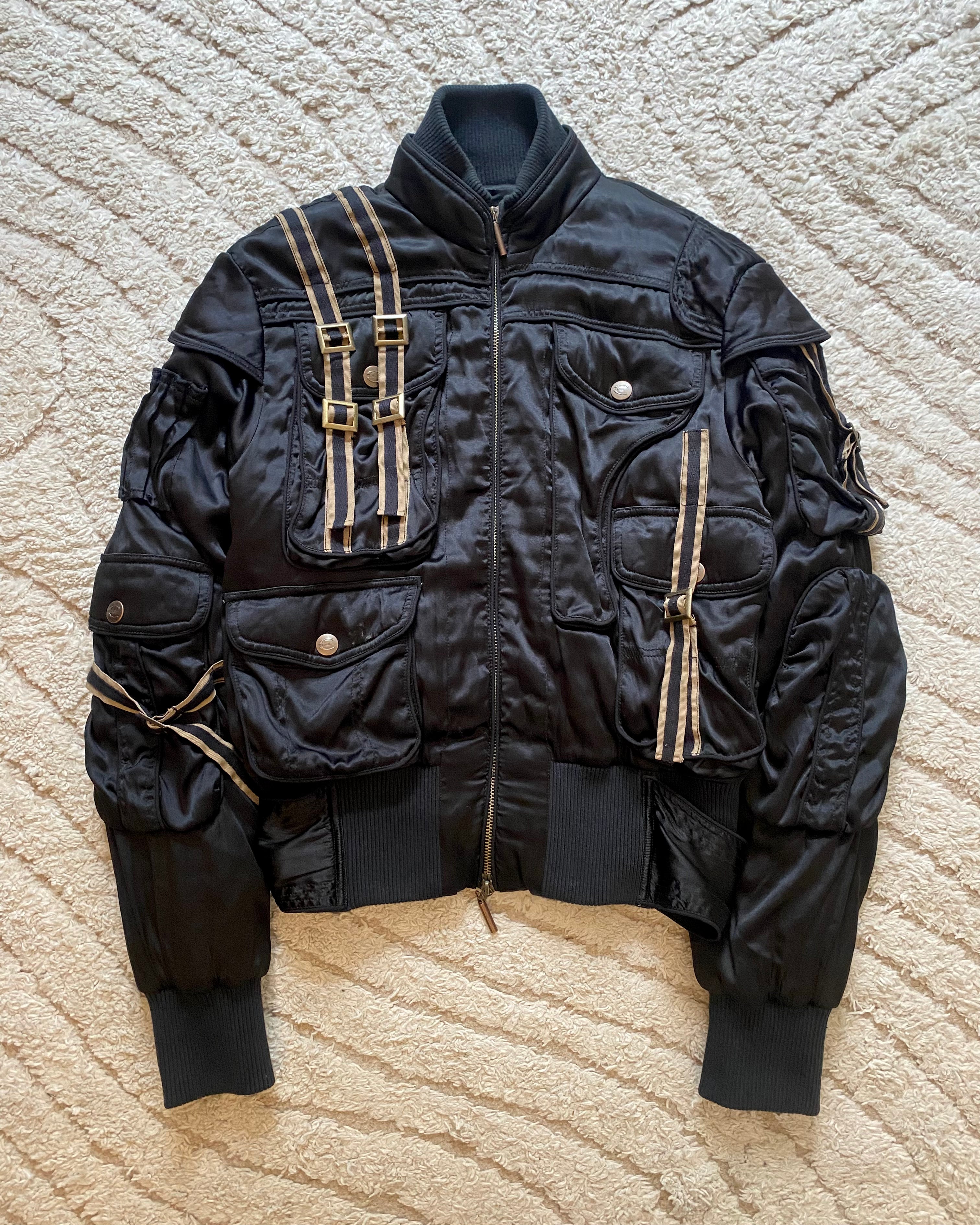 AW05 Cavalli Cargo Gun Utility Bomber Jacket (XS)