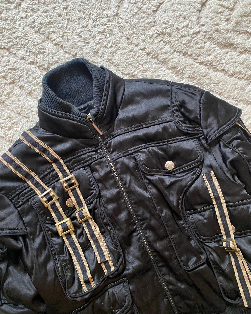 AW05 Cavalli Cargo Gun Utility Bomber Jacket (XS)