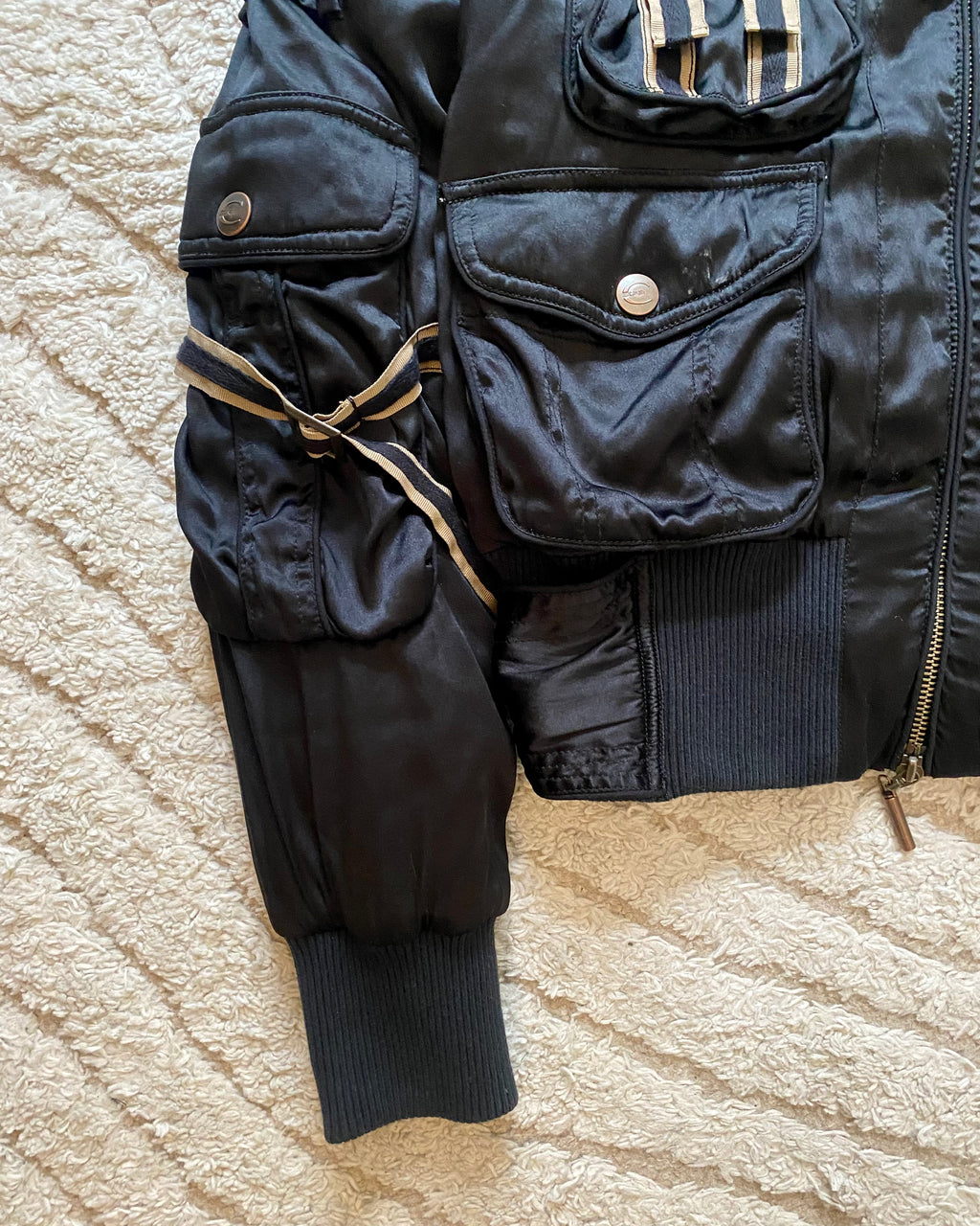 AW05 Cavalli Cargo Gun Utility Bomber Jacket (XS)