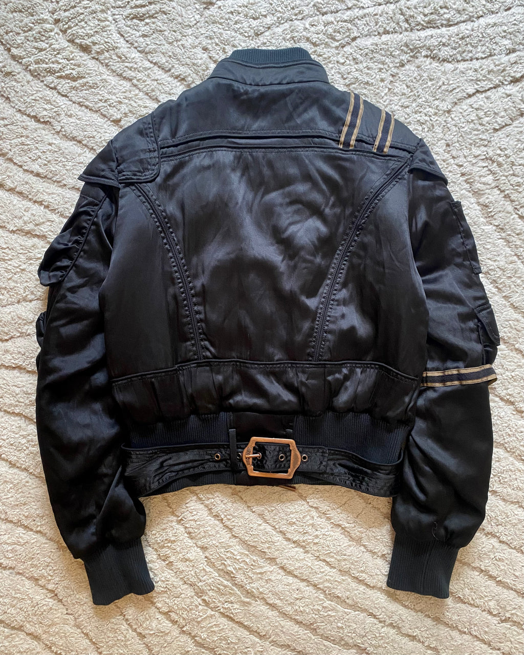 AW05 Cavalli Cargo Gun Utility Bomber Jacket (XS)