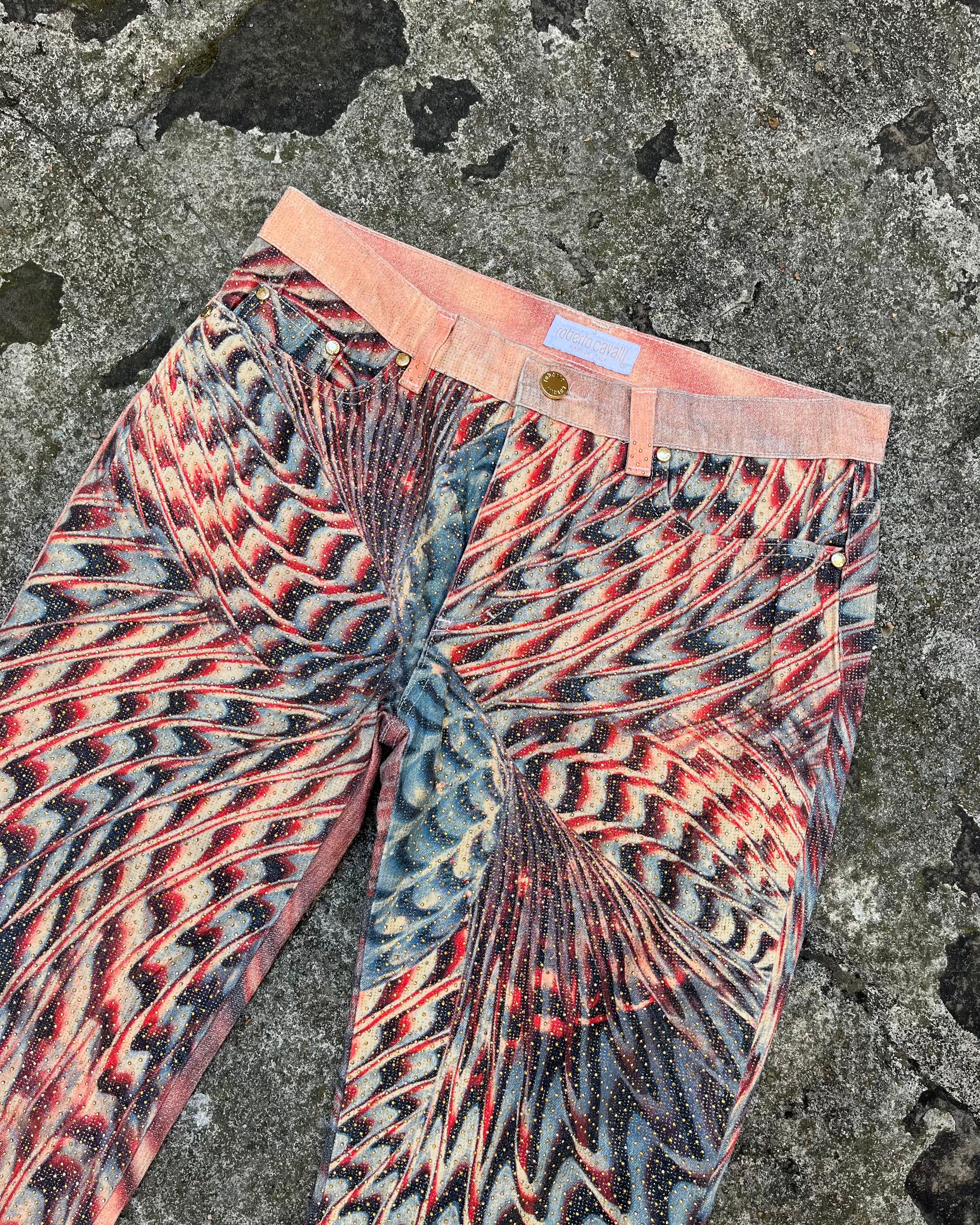 SS01 Roberto Cavalli LSD Psychadelic Pants Scales