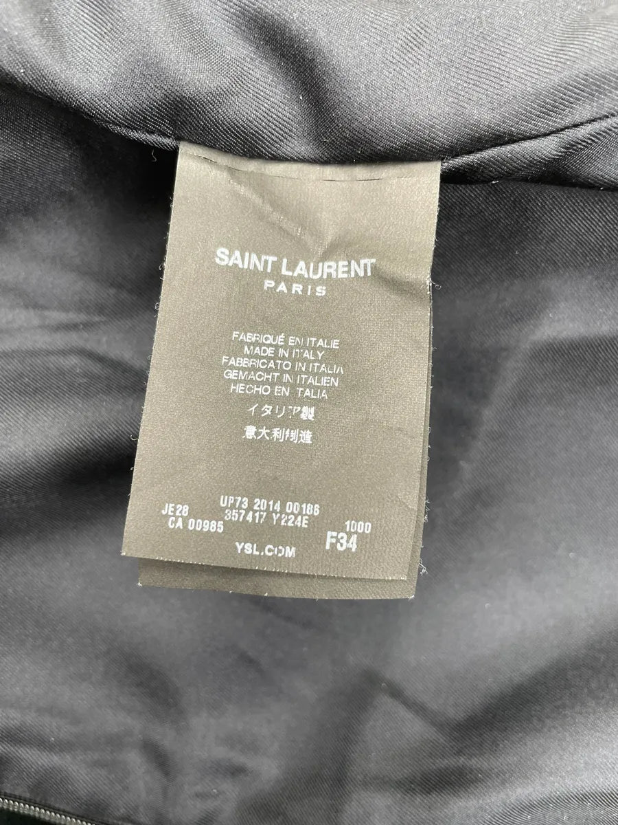 SS2014 Saint Laurent Paris Black Velvet High Waist Pencil Skirt TkRtaEJJ 7