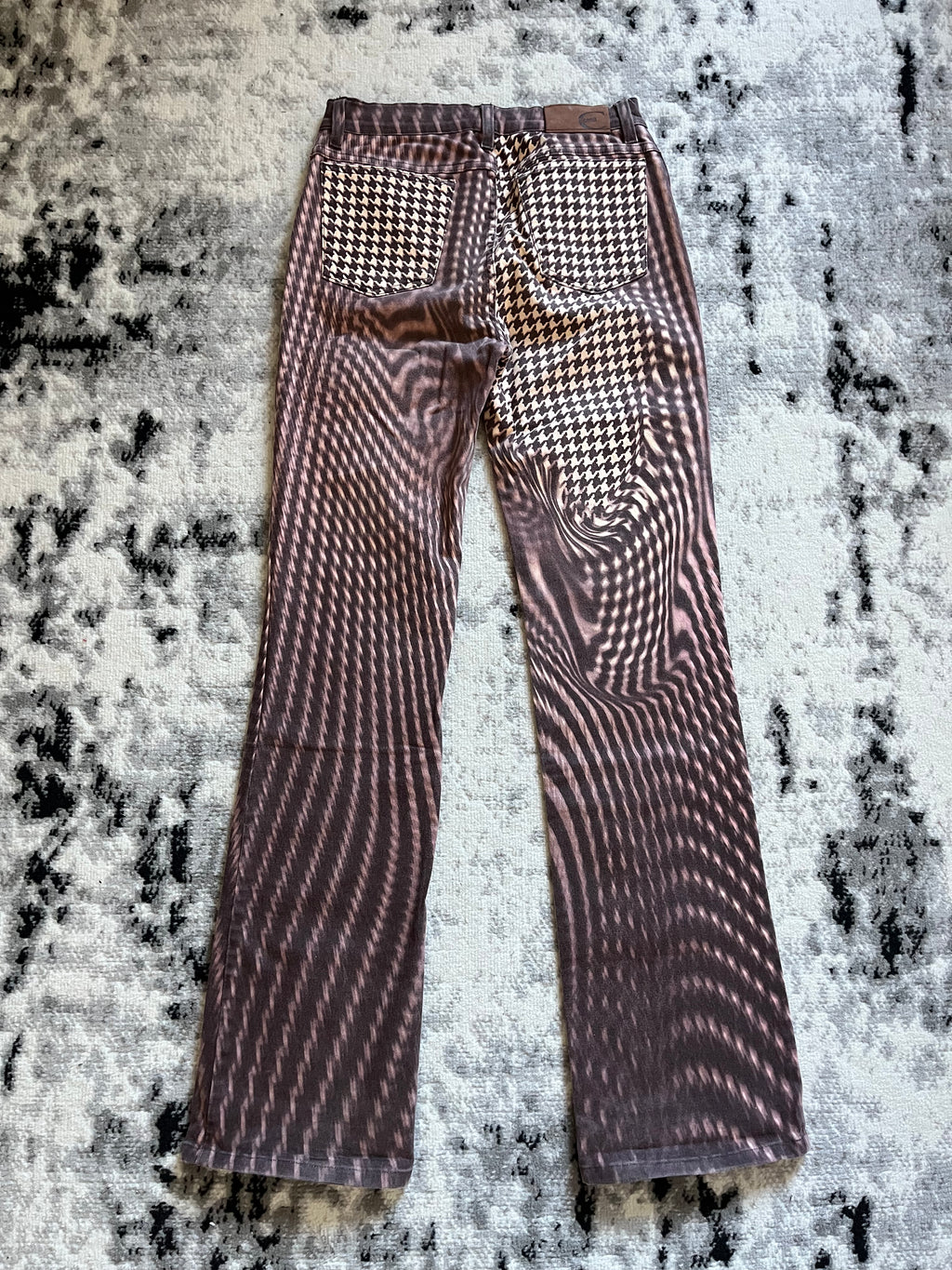 SS2001 Roberto Cavalli サイケデリック パープル パンツ (XS/S)