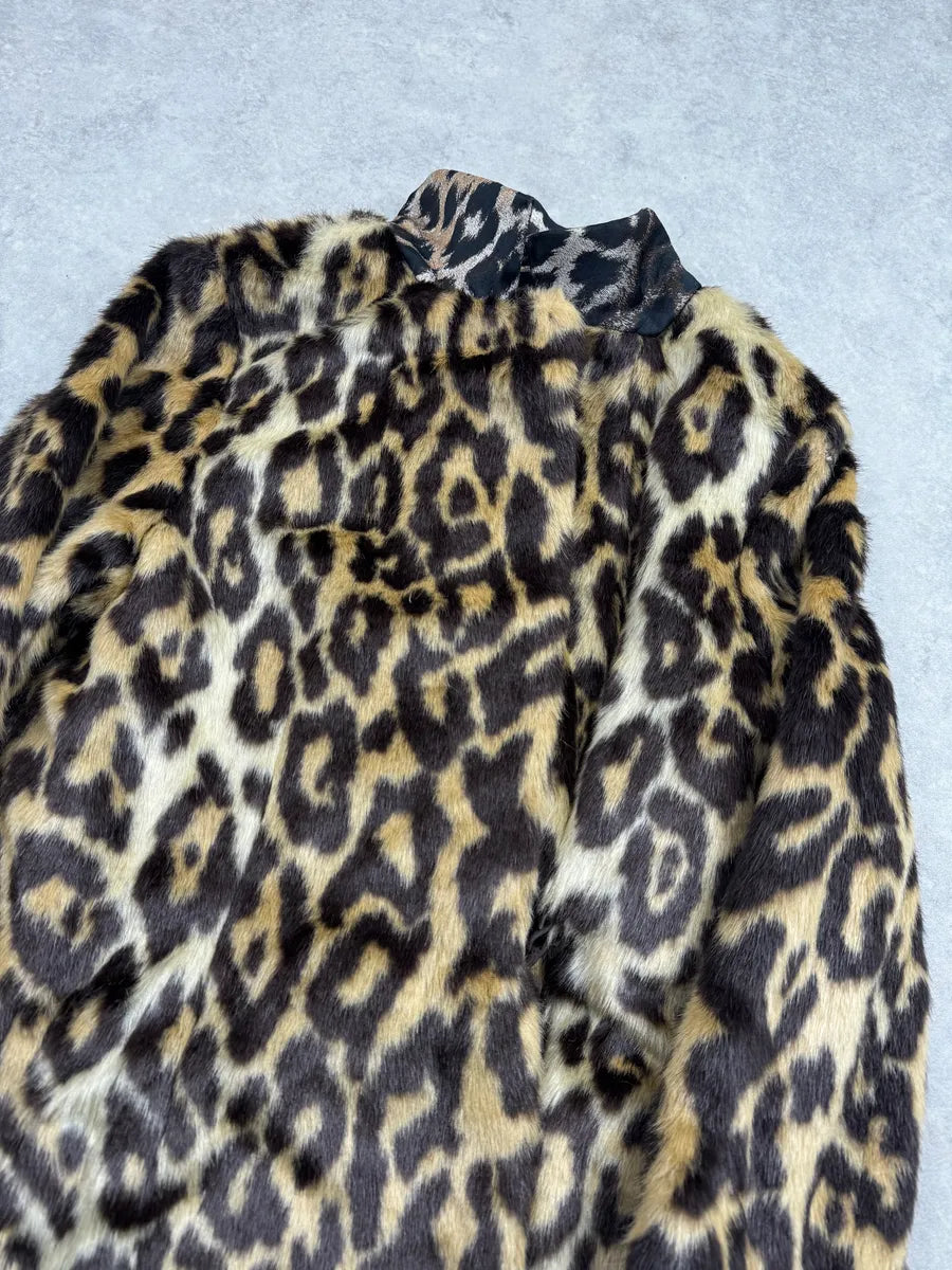 Dries Van Noten Leopard Faux Fur Coat pptmPlob 4