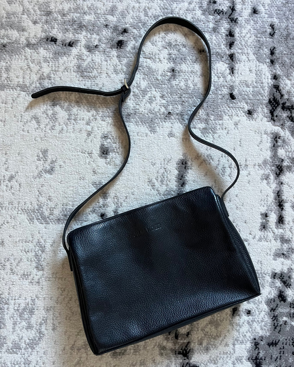 Jil Sander Triple Compartment Leather Shoulder Bag