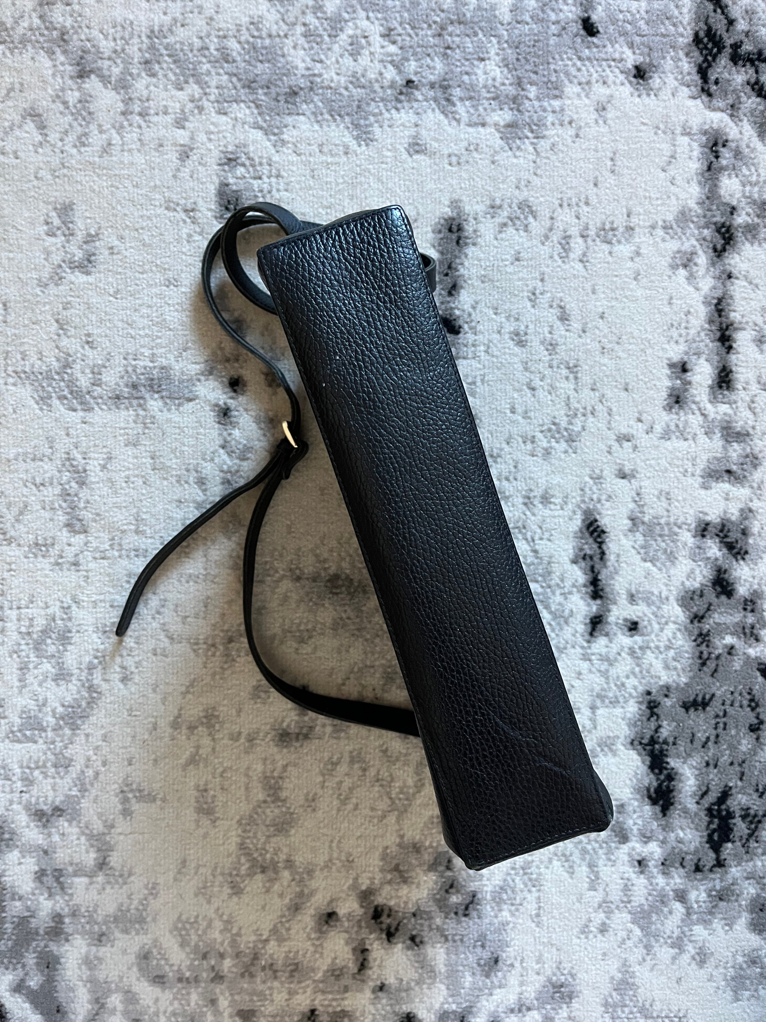 Jil Sander Triple Compartment Leather Shoulder Bag