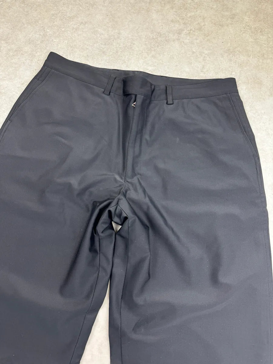 2000s Prada Linea Rossa Black Nylon Large Cozy Pants UPtILZhl 5
