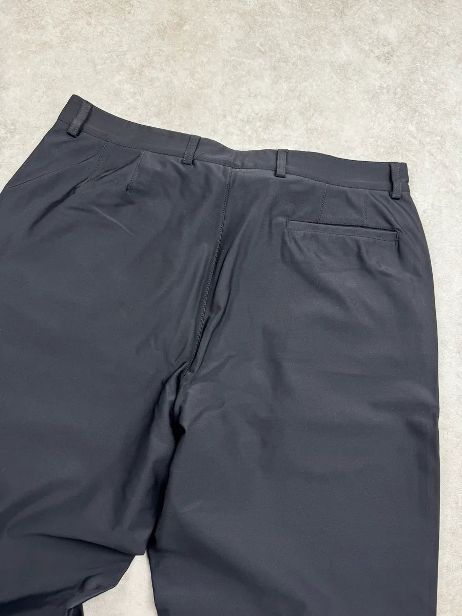2000s Prada Linea Rossa Black Nylon Large Cozy Pants UPtILZhl 6