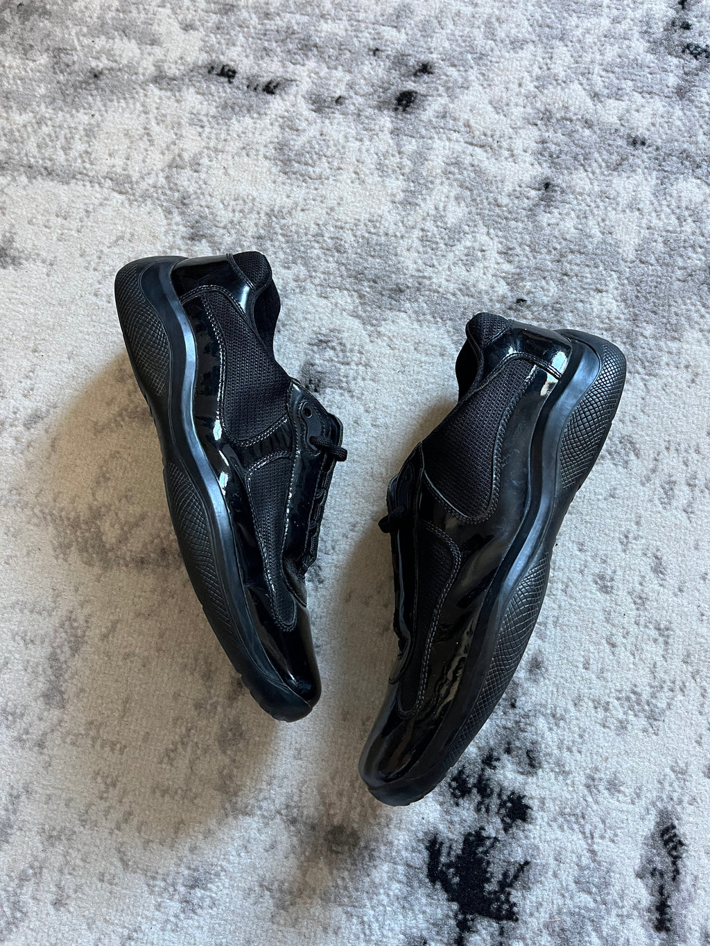 Prada 美洲杯缎面黑色 (42eu/us8,5)