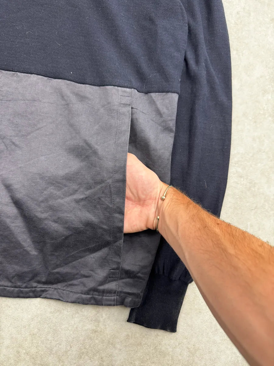 SS2014 Maison Margiela Navy Panelled Hoodie FBHZdAo 7
