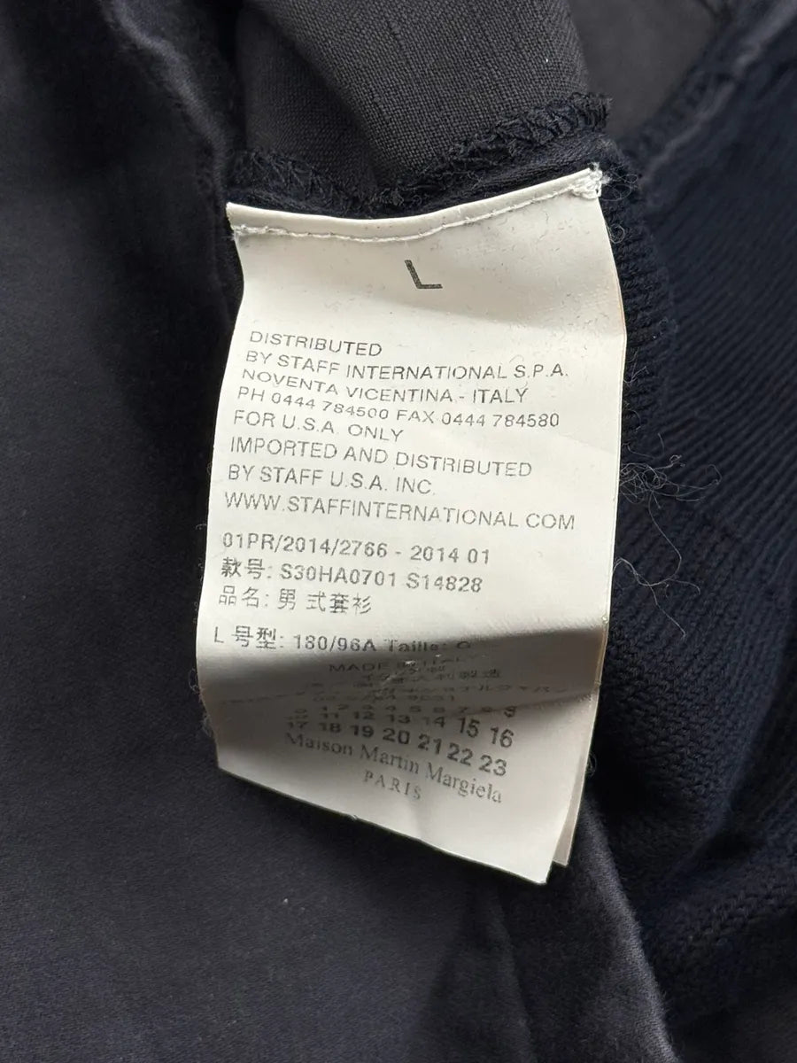SS2014 Maison Margiela Navy Panelled Hoodie FBHZdAo 11
