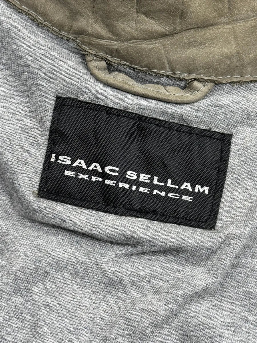 Isaac Sellam Grey Leather Crocodile Embossed Leather Jacket wYqksKE 12