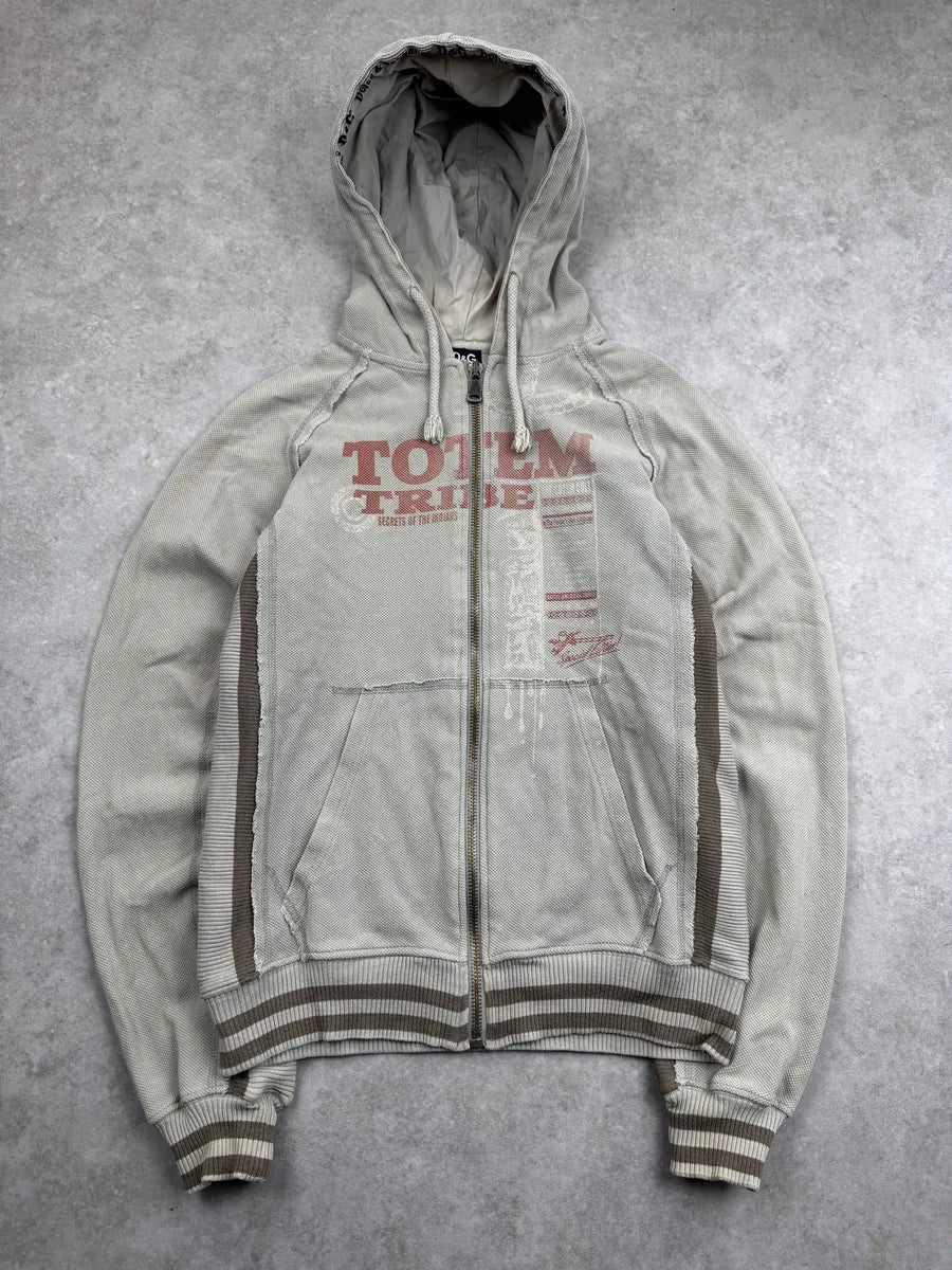 AW2004 Dolce & Gabbana Grey Technical Zip-Up Hoodie WfGulNpt 2
