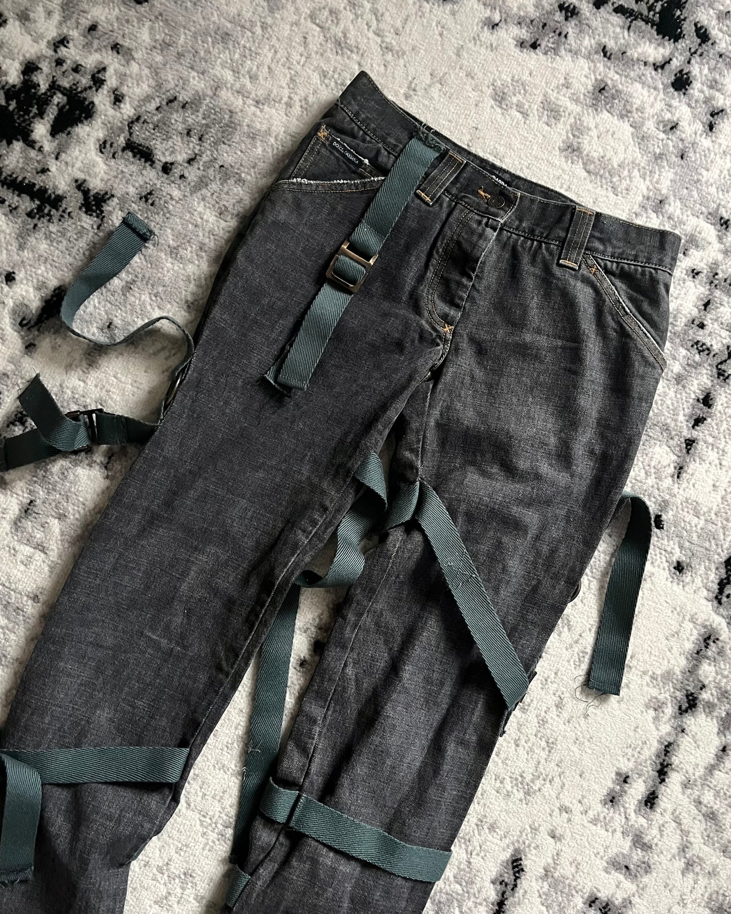 AW03 Dolce & Gabbana Archive Bondage Denim Jeans (S)